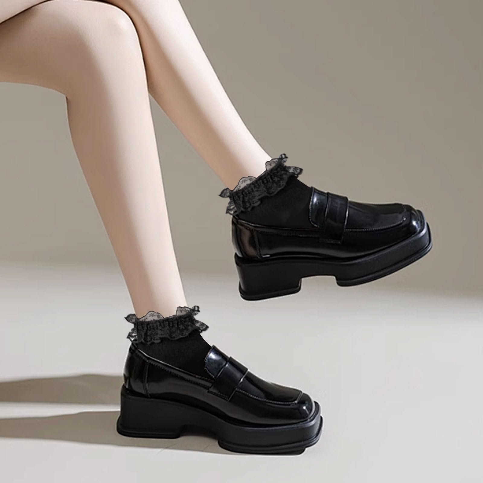 Носки с рюшами Черный, 6 пар, фото №4