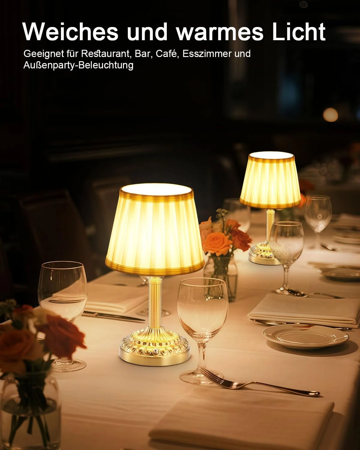 Настільна лампа Rechargeable Wireless 5200 mAh Small Battery Portable Dimmable Touch 2 шт., фото №2