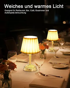 Настільна лампа Rechargeable Wireless 5200 mAh Small Battery Portable Dimmable Touch 2 шт. synthetic.ua - Фото 1