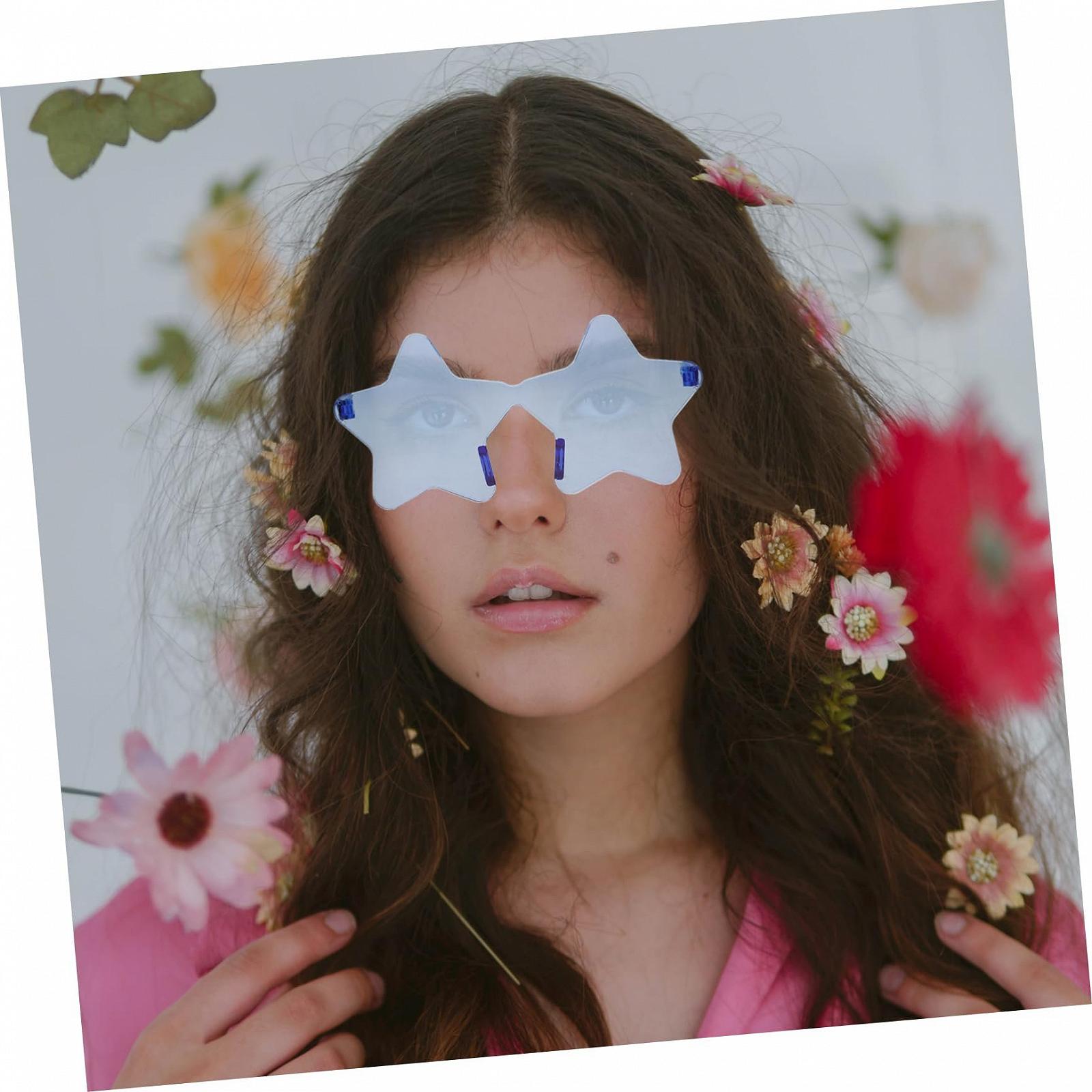 Сонцезахисні окуляри COLLBATH Pentagram, жіночі, модні, у формі зірки, унісекс, без оправи, фото №4