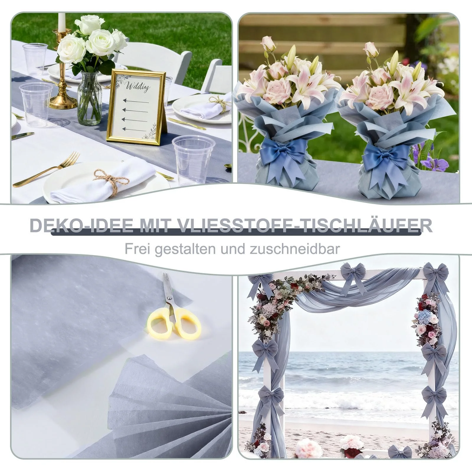 Ранер Non-Woven 30 см x 25 м Smoke Blue, фото №7