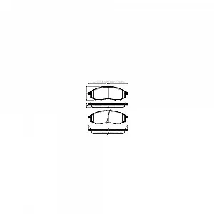 Комплект тормозных колодок дискового тормоза TRISCAN 8110 14042 для NISSAN передняя ось - Фото 1