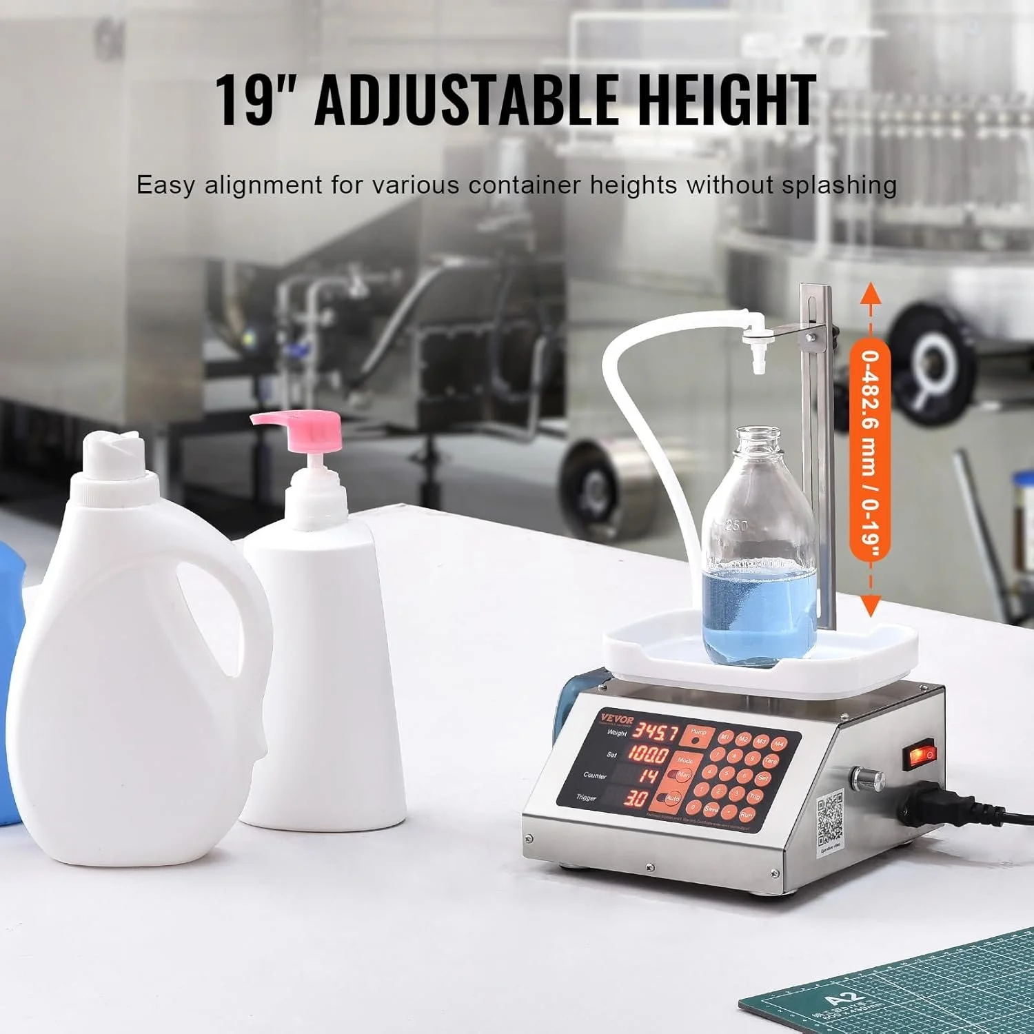 Дозатор для розливу рідин Vevor SY-1200-V2 Silver, фото №5