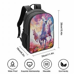 Рюкзак школьный Stallion DPEOANEBN для девочек, подростков, для начальной школы, ранец, школьная сумка, повседневный рюкзак 40x28x16 см synthetic.ua - Фото 1