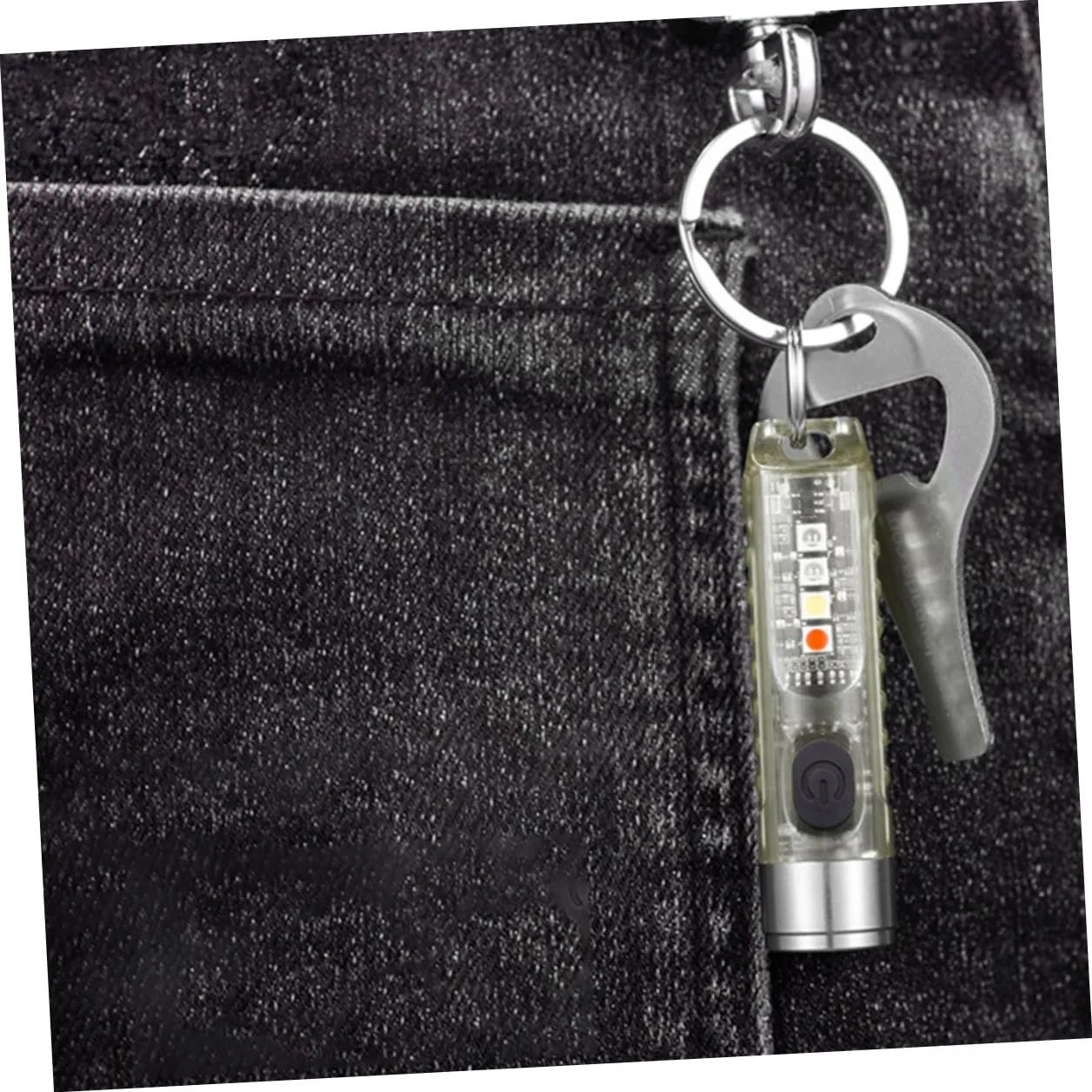 Брелок-ліхтарик USB акумуляторний малий Нічний Білий, фото №4 Брелок-ліхтарик USB акумуляторний малий Нічний Білий, фото №4