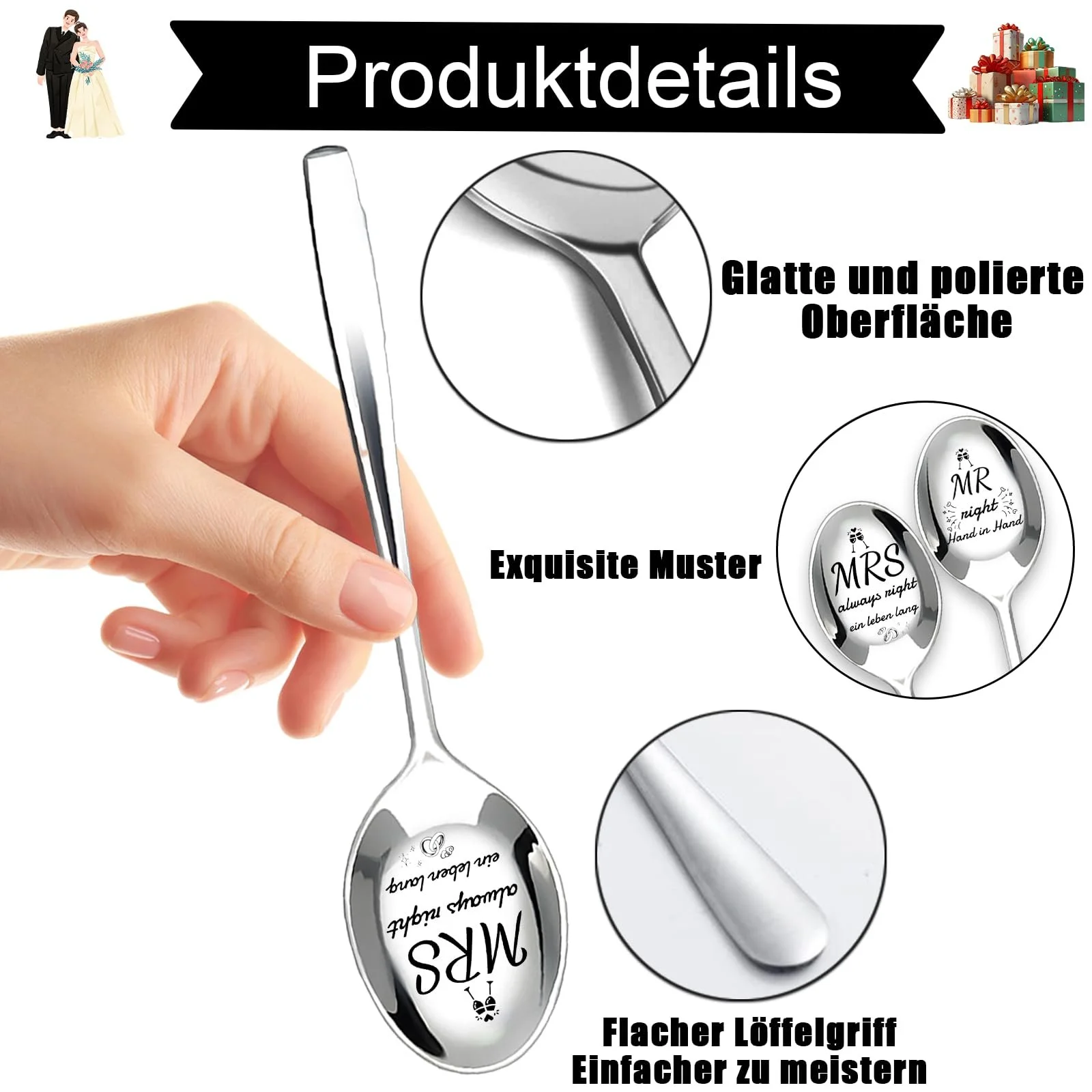 Набір з 2 супових ложок Wedding, фото №3