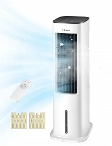 Воздухоохладитель Midea 4-в-1 с водяным охлаждением и москитная сетка EASYmaxx Magic Click 150x130 см synthetic.ua - Фото 1