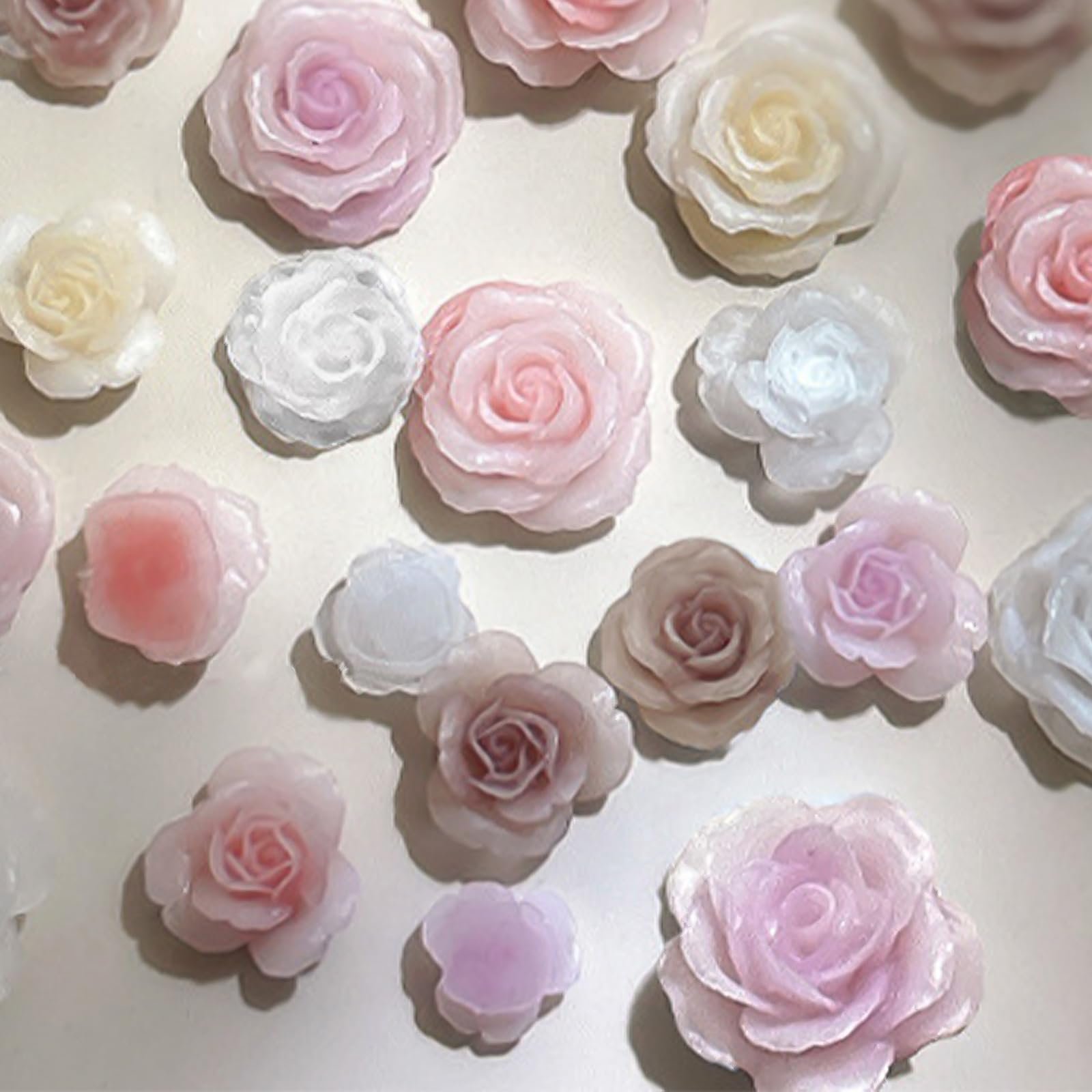 Украшения Розы 50шт для изготовления ювелирных изделий, украшения для маникюра, 3D цветок для маникюра, смола, стразы для маникюра, фото №6