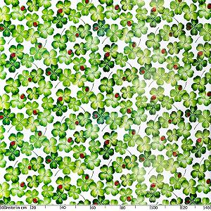 Скатертина клейончаста ANRO Lucky Charm 140 см кругла Сонечко та конюшина Мийна synthetic.ua - Фото 1