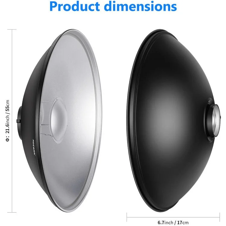Портретна тарілка NEEWER NK-NARC22 55 см Чорний, фото №2