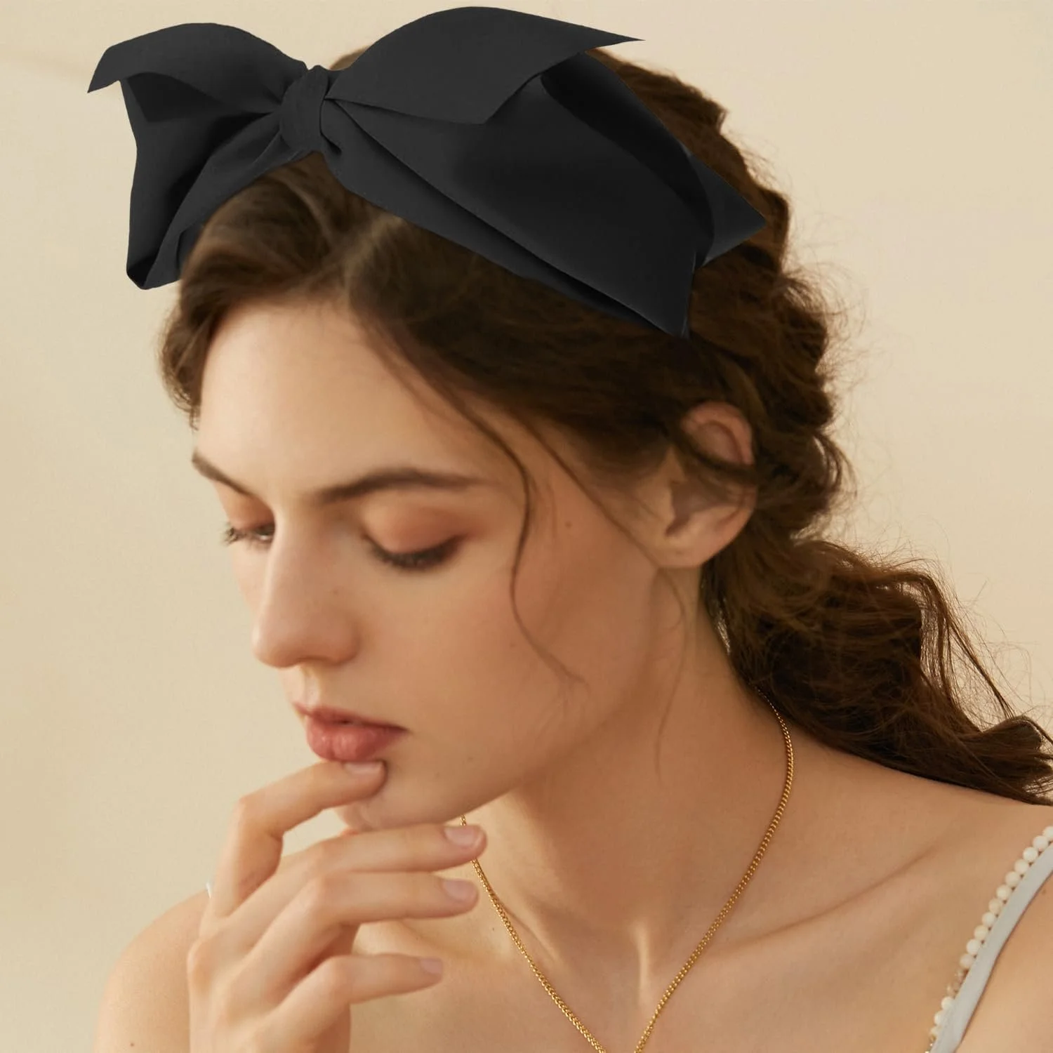 Обруч на голову з бантом Ретро Широка, фото №4