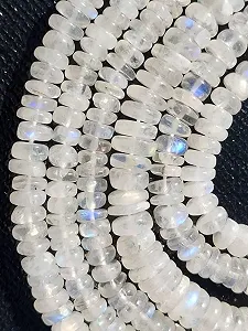 Бусины Лунный Камень круглые граненые 5-6 мм, нить длиной 33 см бусины из драгоценных камней для ожерелья и браслета synthetic.ua - Фото 1