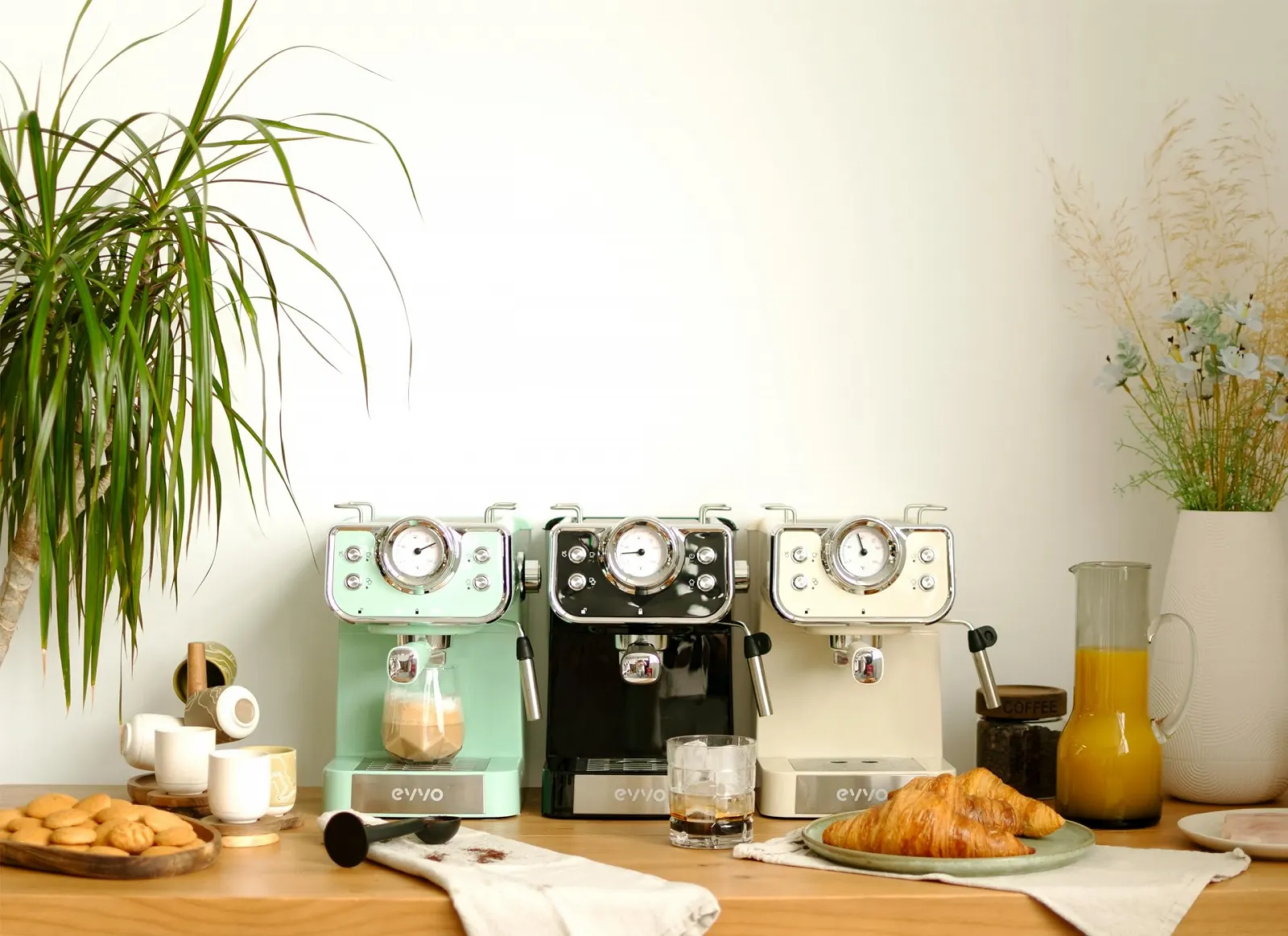 Кофеварка эспрессо EVVO Express Intensa Retro 15 бар 950 Вт 1.5 л Бежевая, фото №6