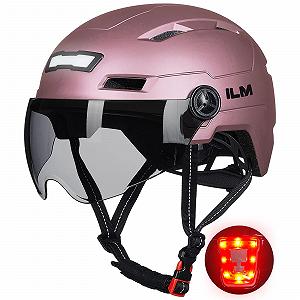 Велосипедний шолом ILM з візором і LED підсвічуванням E3-10L - Фото 1