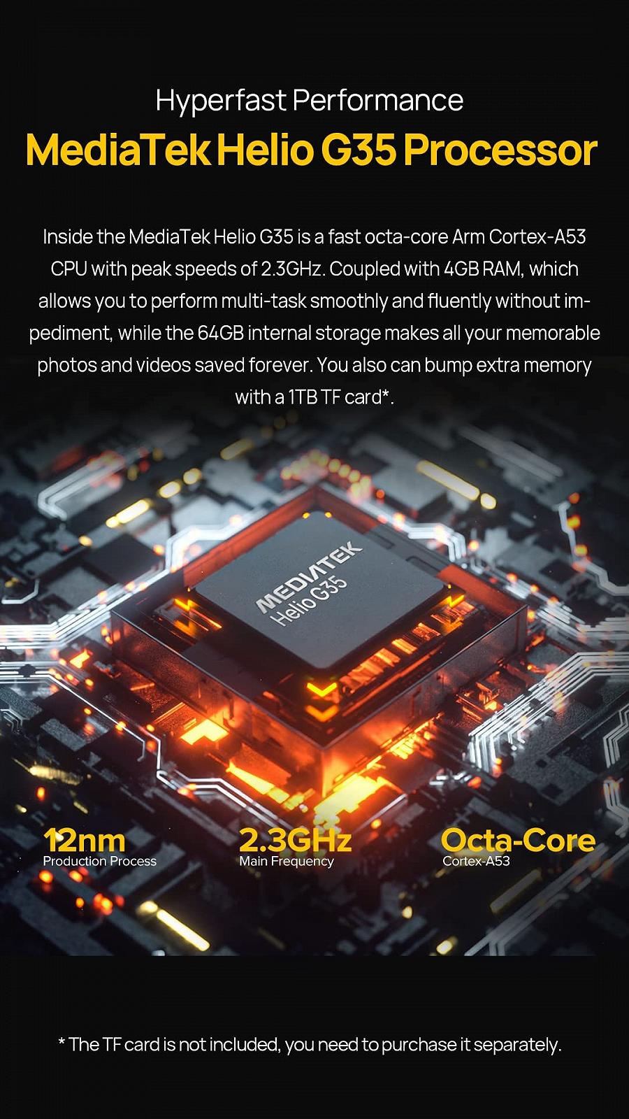 Смартфон Ulefone Power Armor 14 4GB 64GB 10000 мАг Чорний, фото №6 Смартфон Ulefone Power Armor 14 4GB 64GB 10000 мАг Чорний, фото №6