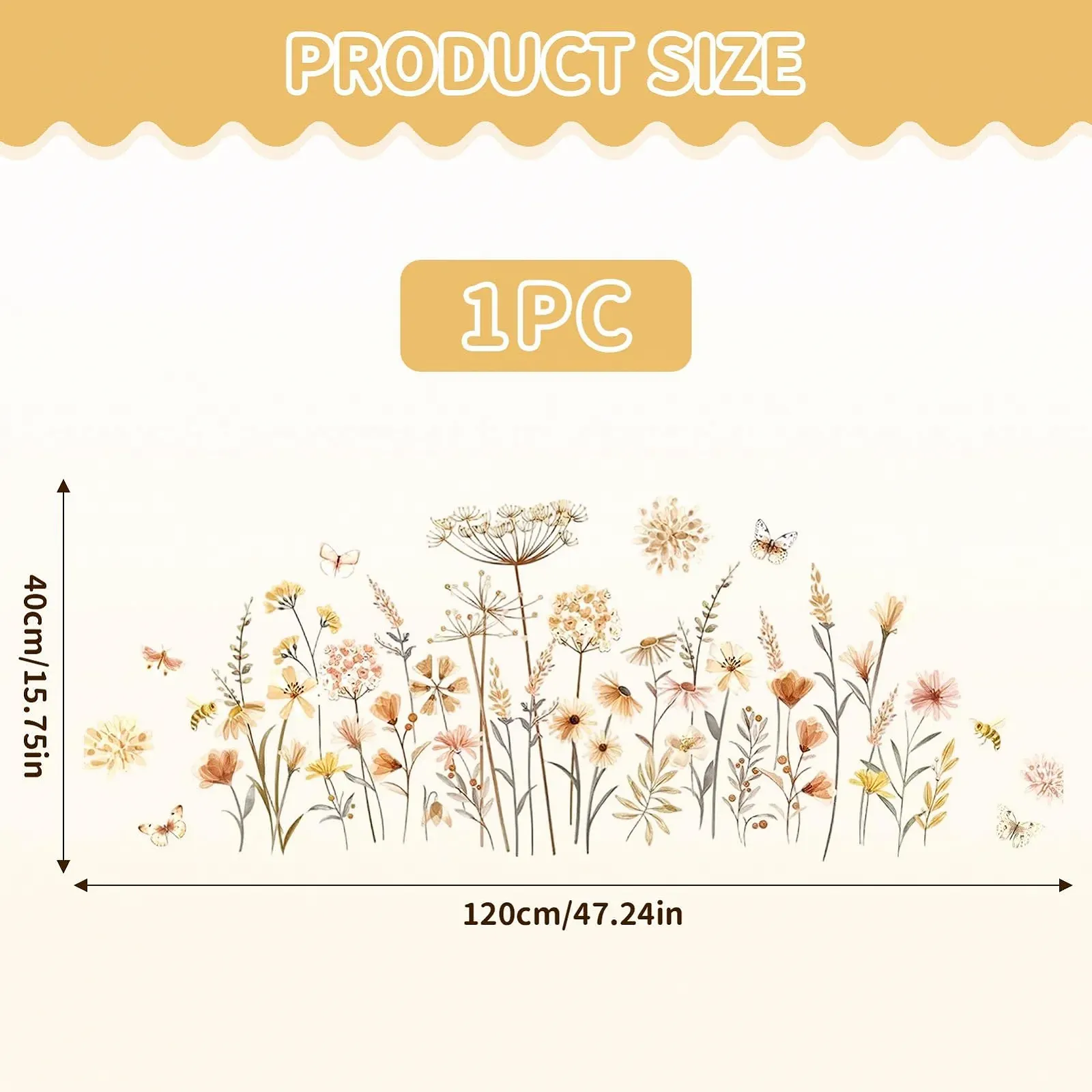 Наклейка на стіну tiyitok Квіти Кульбаби та Метелики Boho, фото №2 Наклейка на стіну tiyitok Квіти Кульбаби та Метелики Boho, фото №2