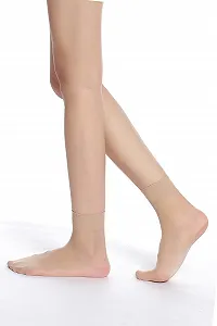 Носки HA WA 20 DEN женские, шелковистые, тонкие, прозрачные, нейлоновые, телесный цвет, черный synthetic.ua - Фото 1