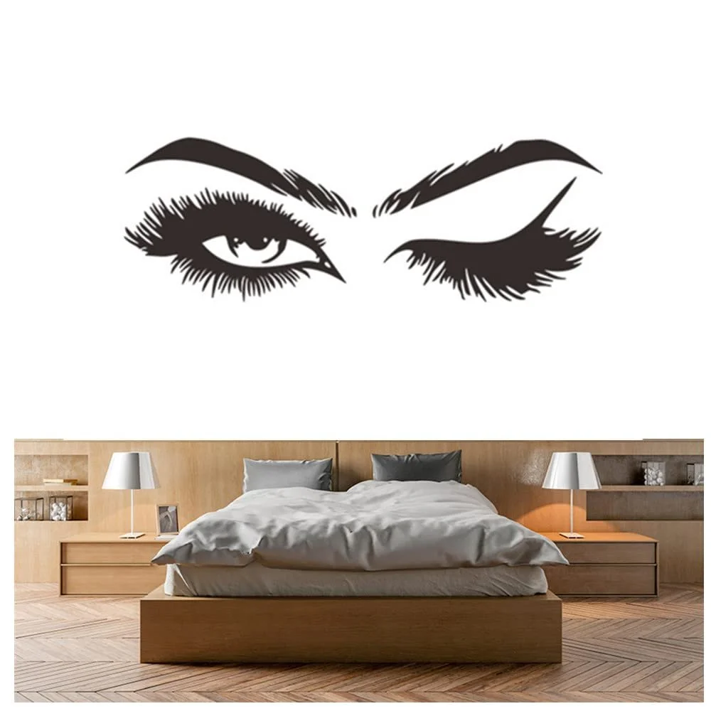 Наклейка на стіну Вії PVC знімна 1 пара Чорна, фото №5