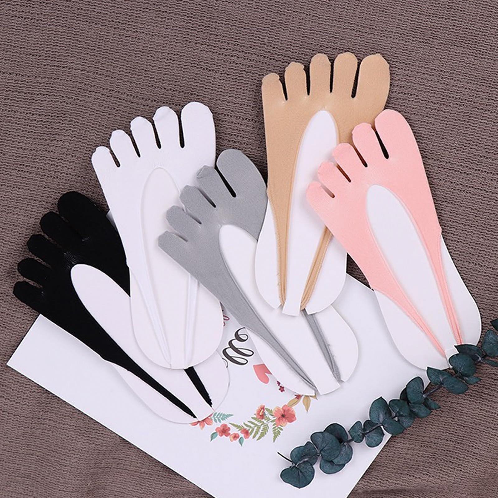 Ортопедические компрессионные носки женские, носки для пальцев, невидимые полуноски с петлей против скольжения, 5 пар, разноцветные, фото №8