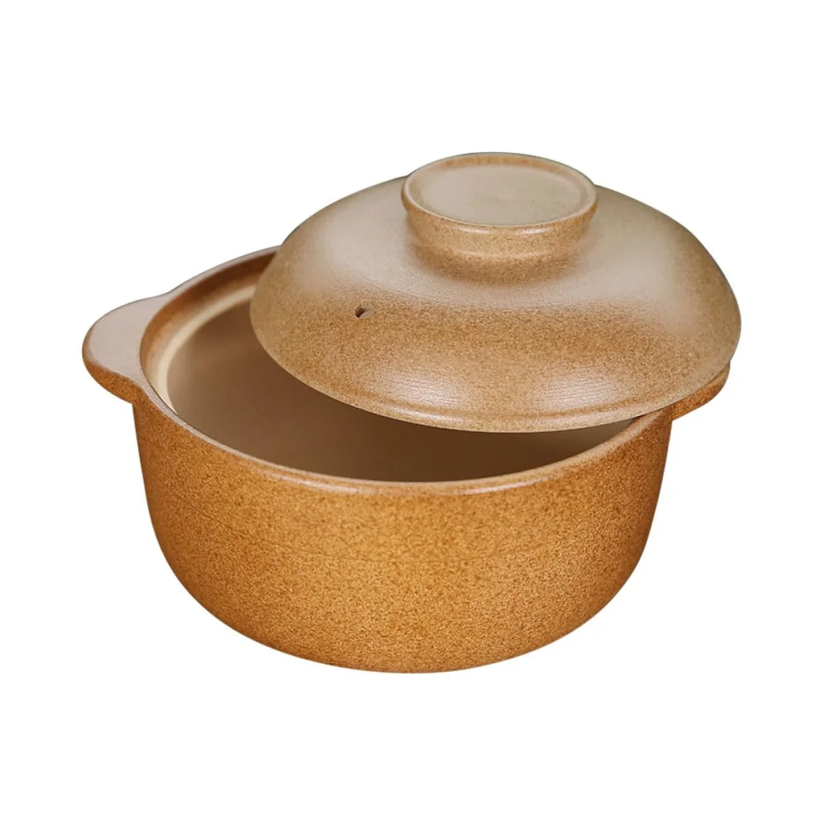 Каструля для тушкування керамічна з кришкою термостійка антиковзні ручки, фото №1