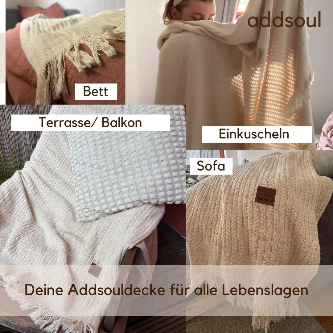 Покрывало ADDSOUL Cairo 170 x 220 см Пике Комплект Одеяло Oeko Tex 100% Хлопок Песочный, фото №7