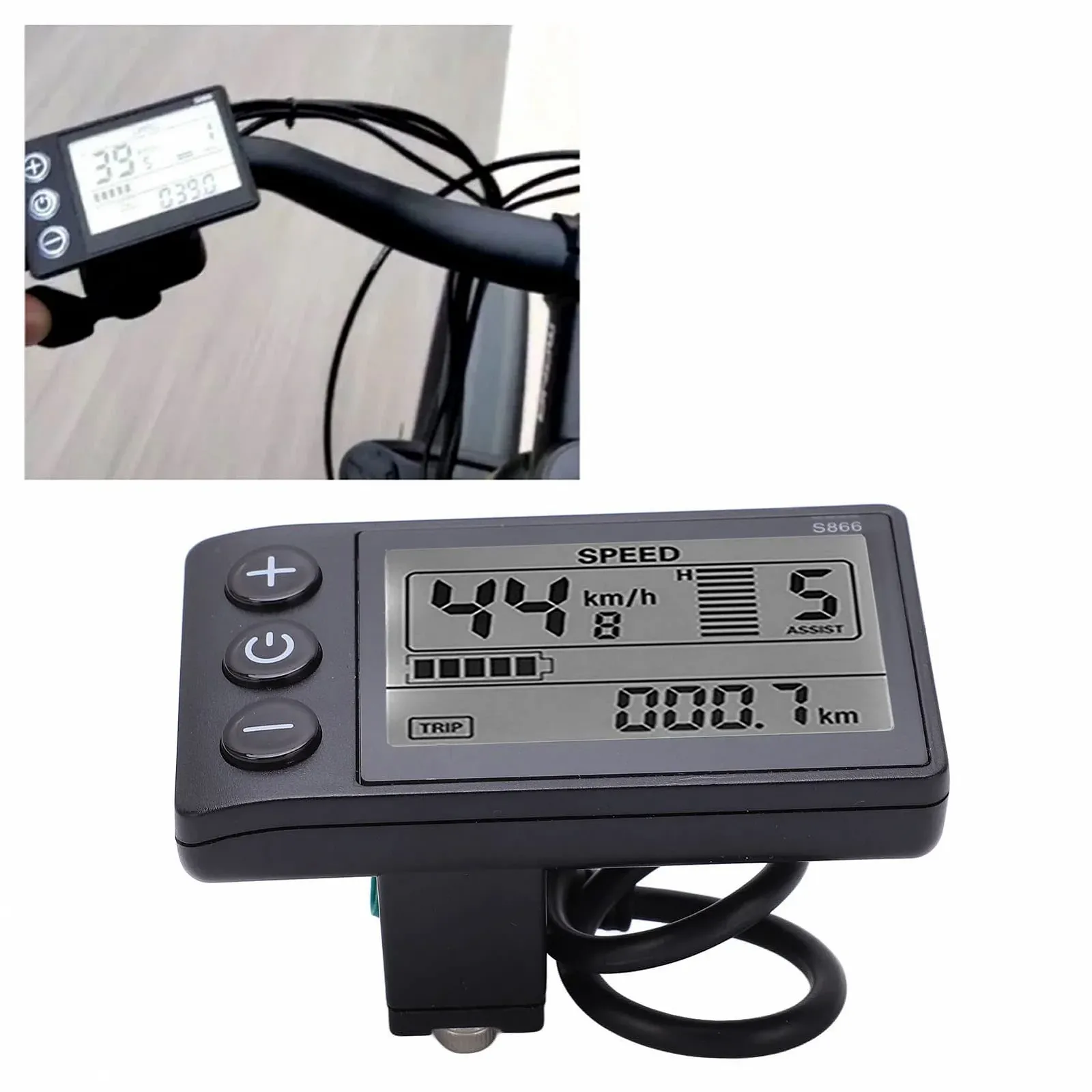Контрольная панель S866 LCD 24 В 36 В 48 В USB Black, фото №5