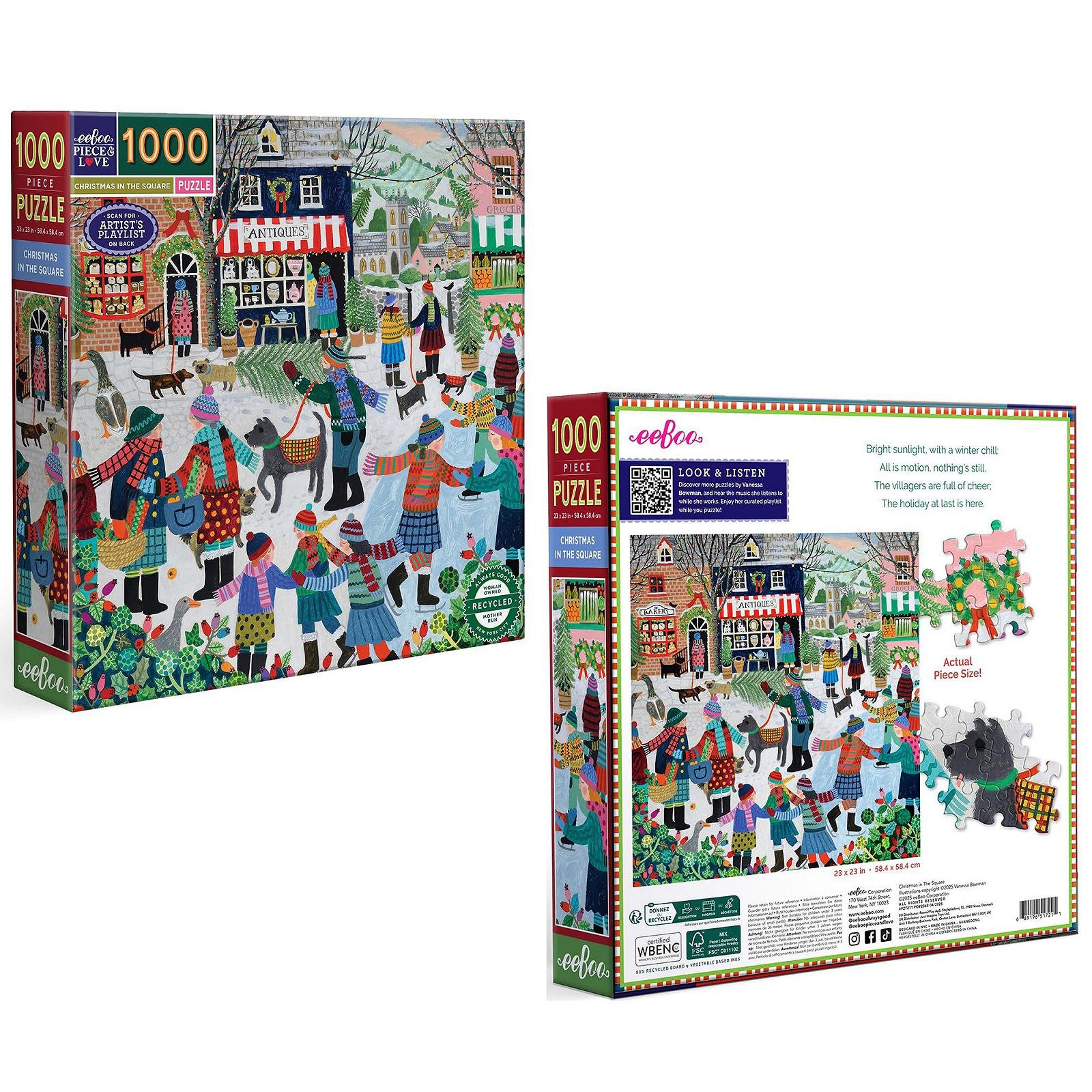 Пазл Eeboo Christmas in The Square 1000 деталей 58,5 x 58,5 см, фото №7