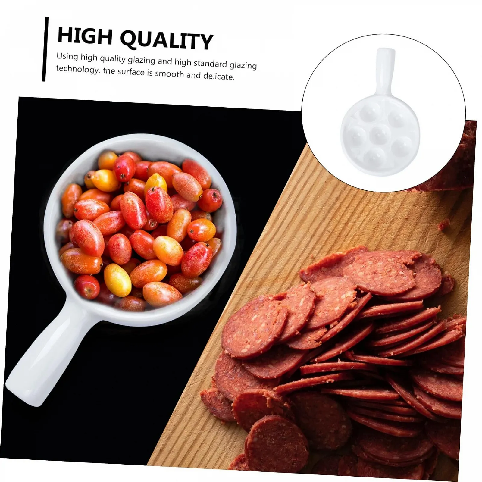 Форма для равликів SHOWERORO 6 отворів керамічна біла, фото №2