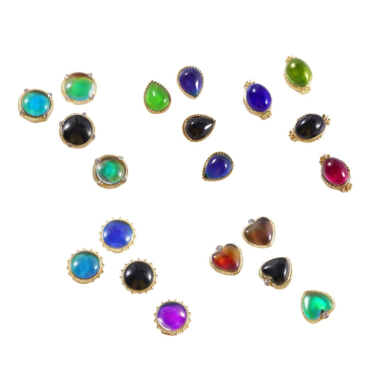 Стразы LALAFINA, 15 шт., Бриллиант, Плоская задняя часть, D, Опал, Изменение температуры, фото №8