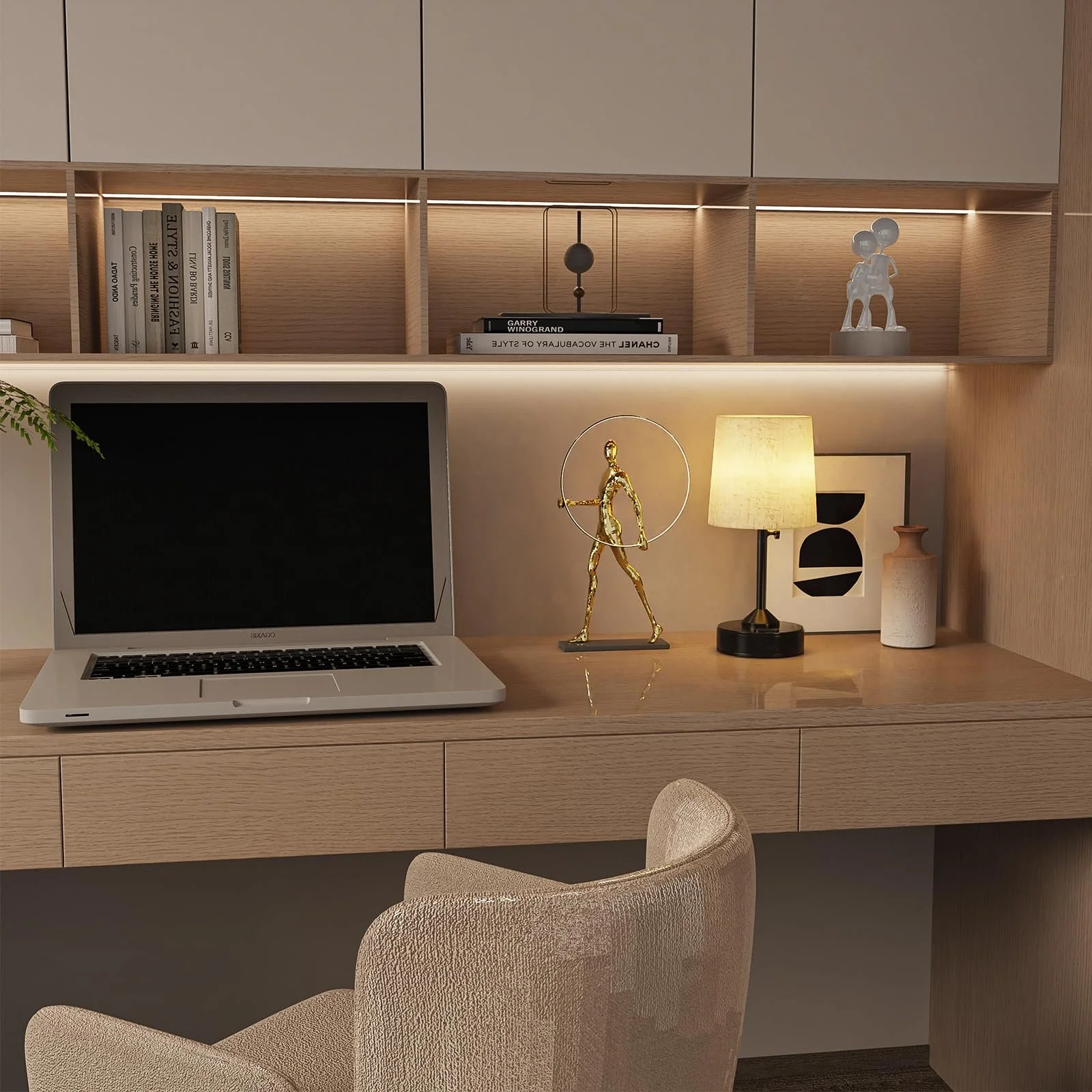 Настольная лампа Набор из 2 шт. Безпроводная Сенсорная Диммируемая Регулируемая по высоте На батарейках, фото №3