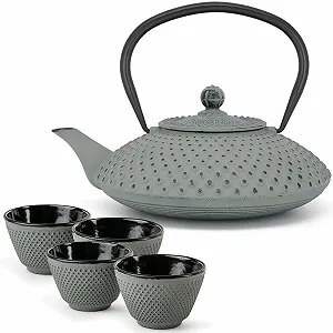 Чайник-заварник Bredemeijer Asia Flat Чавунний Зелений 1.25 літра - Фото 1