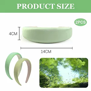 Обруч Бархатный Зеленый Плетеный для волос, 2 шт synthetic.ua - Фото 1