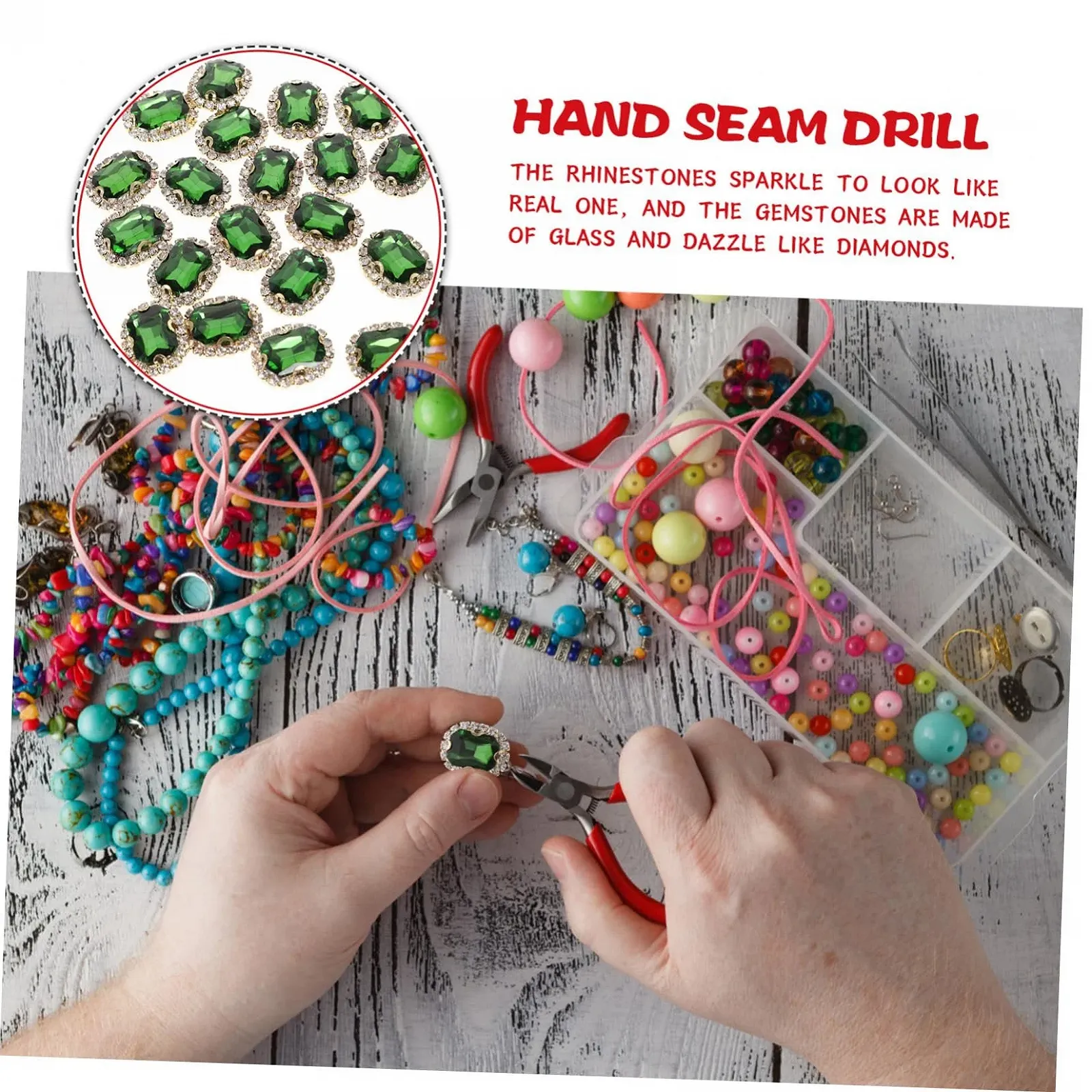 Стразы PLAFOPE для ручного шитья, 20 шт, сверхпрочные, мини-кисточки для декоративной одежды и поделок, фото №7