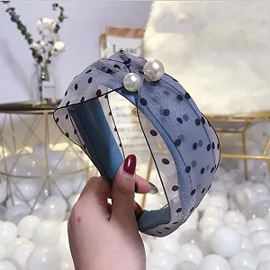 Обруч Turbo Elegant Ceremony Party Brillabenny Женский Голубой с Бисером synthetic.ua - Фото 1