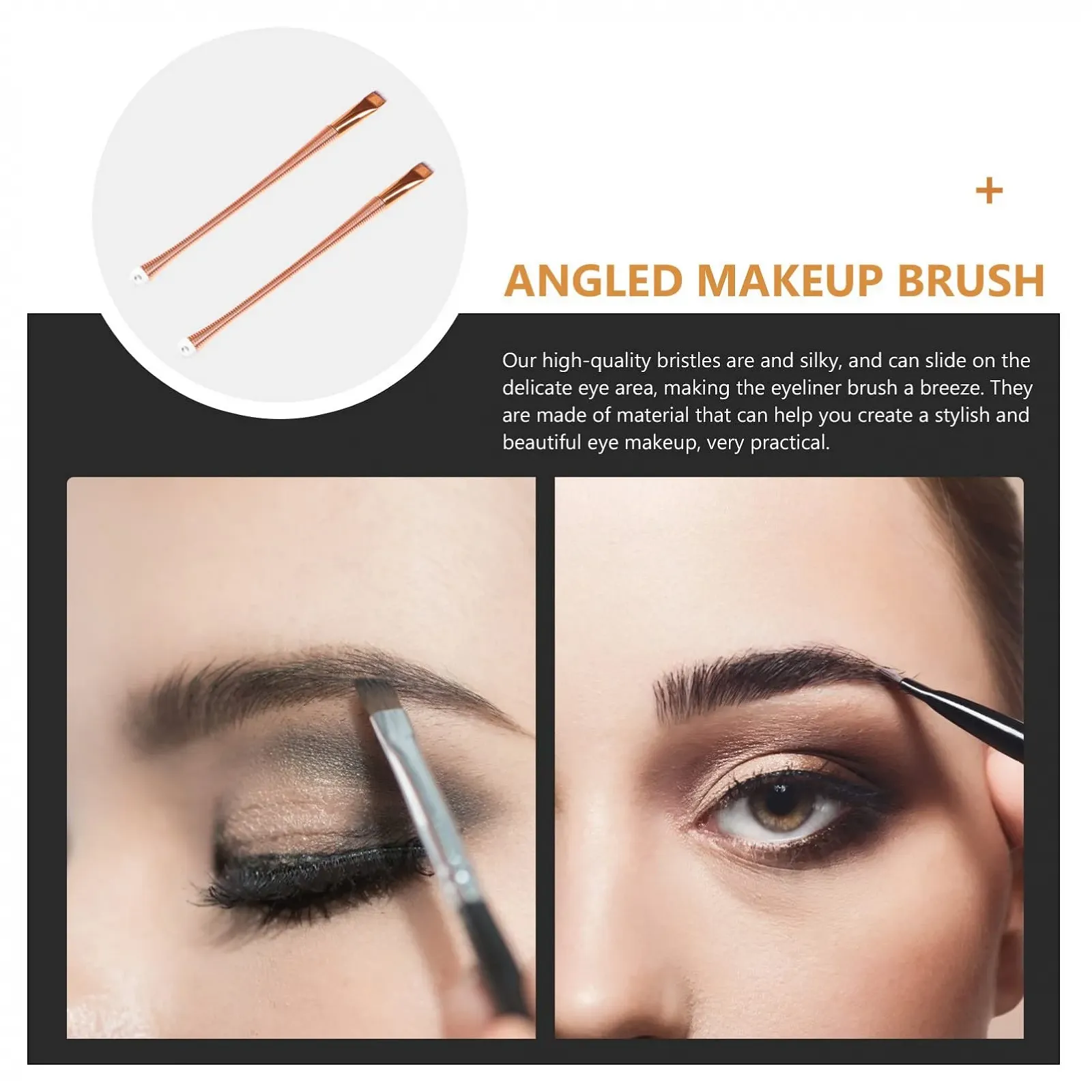 Кисти для подводки FOMIYES аппликатор для бровей, тонкая плоская, фото №7