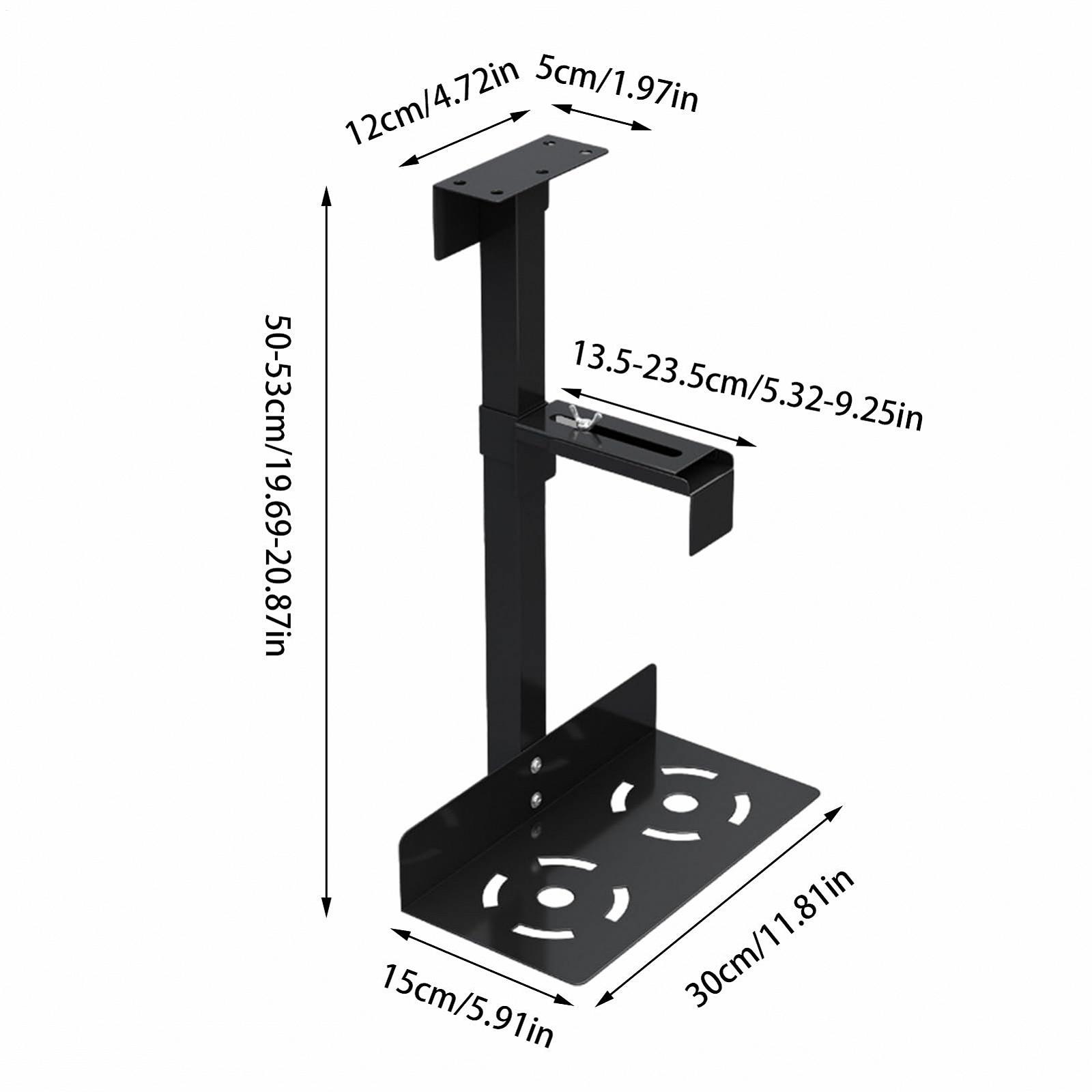 Тримач для ПК Під стіл Підвісний для комп'ютера Економія місця Обертовий і регульований по висоті, фото №2