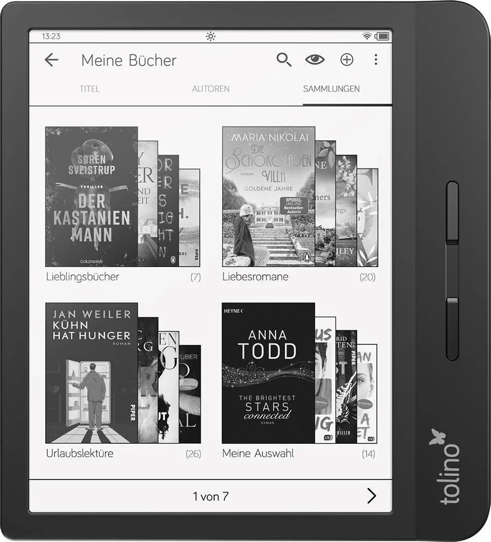 Електронна книга 7" Tolino Vision 5 / 8ГБ / Android / Wi-Fi / Сенсорний E-Ink екран (1680 × 1264) / Налаштовувана яскравість / Вологозахищеність IPX8 / Stardust Silver, фото №4 Електронна книга 7" Tolino Vision 5 / 8ГБ / Android / Wi-Fi / Сенсорний E-Ink екран (1680 × 1264) / Налаштовувана яскравість / Вологозахищеність IPX8 / Stardust Silver, фото №4