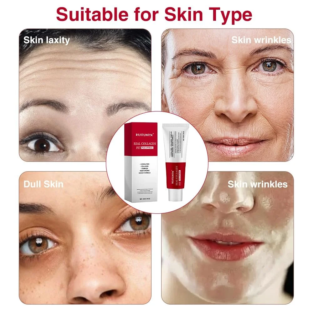 Маска Колагенова KUIRUNRX, Органічна Колагенова Маска Корейська, Зволожуюча Нічна Маска для всіх типів шкіри (50г), фото №8
