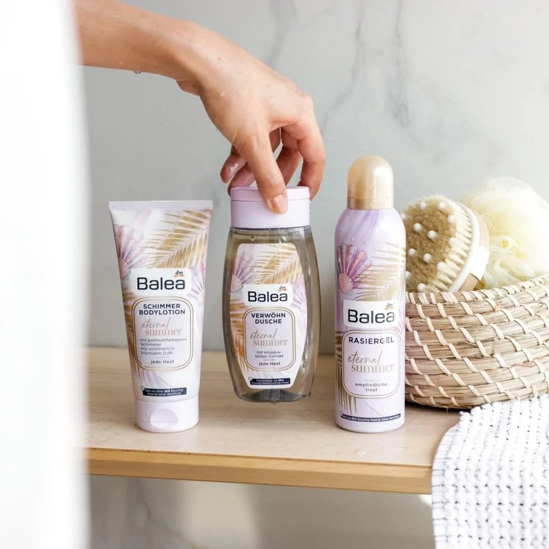 Набір Гель для душу Balea Golden Light (250 мл) + Гель для душу ETERNAL SUMMER з екстрактом квітів гібіскуса (250 мл), 2 шт, фото №3