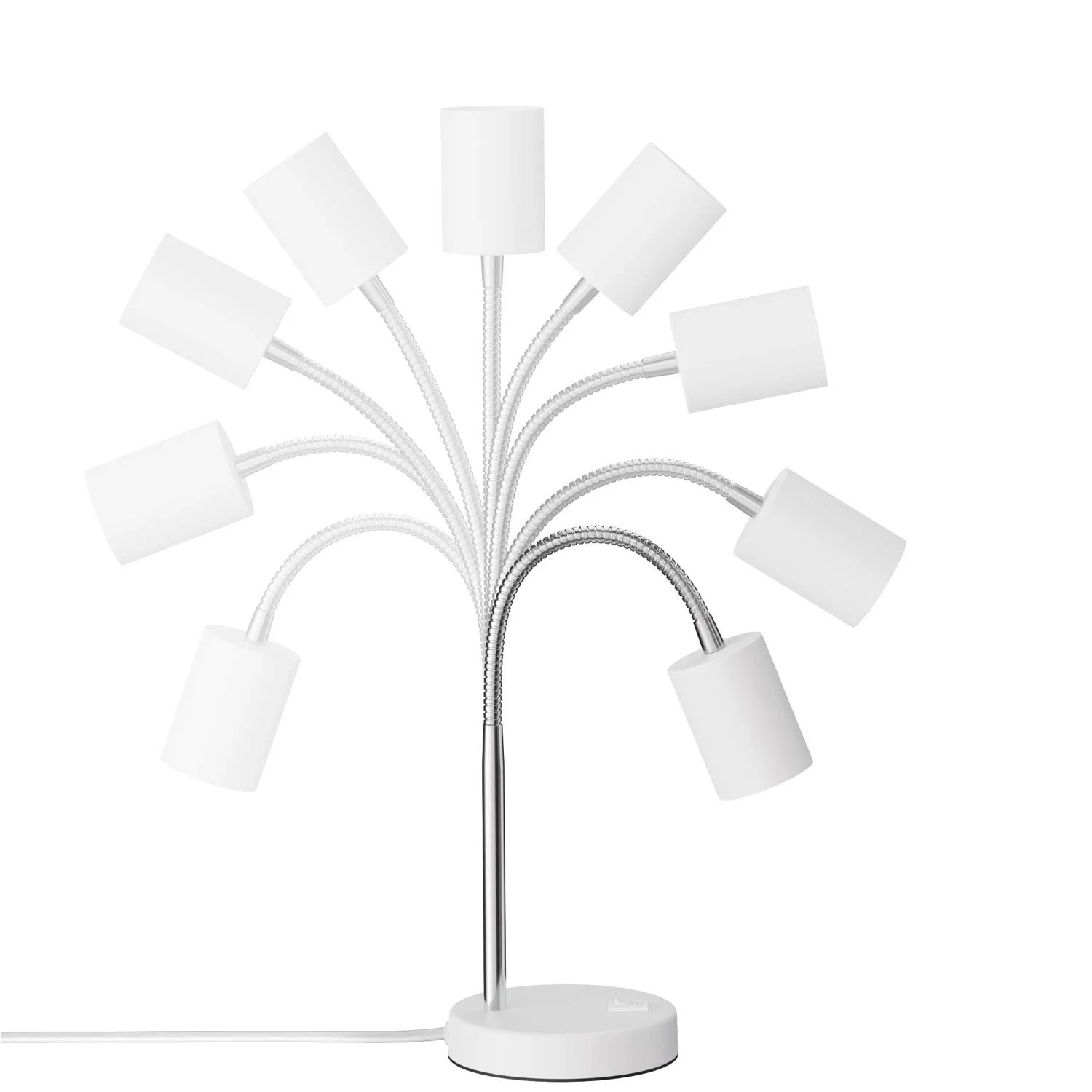 Настільна лампа ledscom.de Waika Gooseneck Switch Біла 1x GU10 Макс. 60 Вт, фото №2