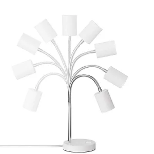 Настільна лампа ledscom.de Waika з гнучкою стійкою та вимикачем Матова біла з LED лампою GU10 (тепла біла, 5.4 Вт, 510 лм, 45°) synthetic.ua - Фото 1