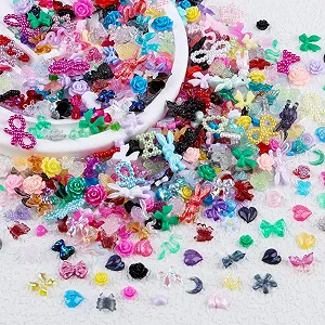 3D Квітка Метелик Бантик Кролик Самоцвіти для нігтів synthetic.ua - Фото 1