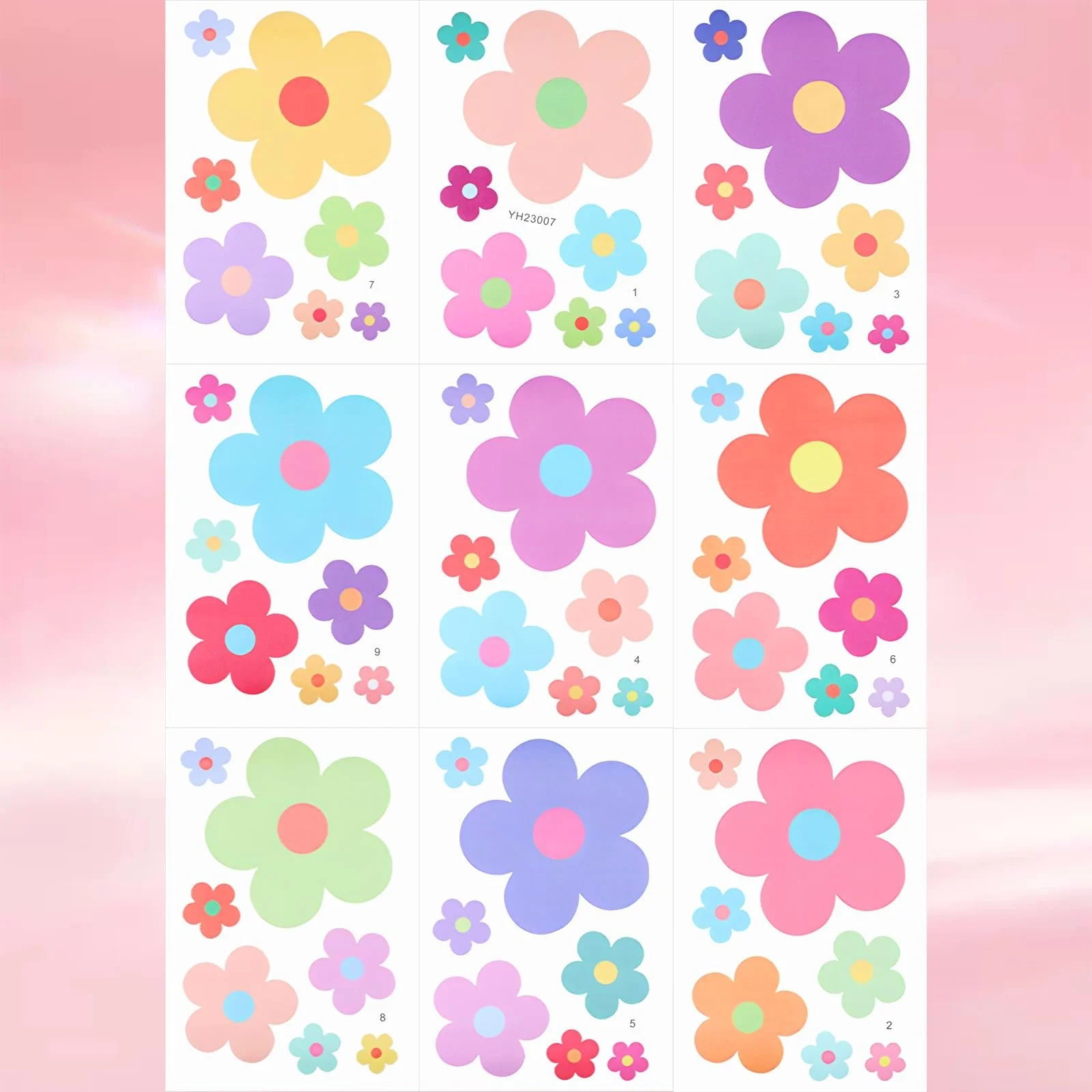 Набір настінних наклейок Cute Flowers 9 шт. Вінілова, фото №7 Набір настінних наклейок Cute Flowers 9 шт. Вінілова, фото №7