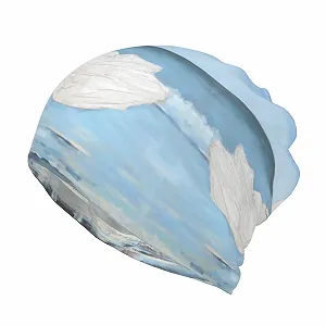 Многофункциональная шапка-бини ESASAM с рисунком девочки на ветреном пляже - Фото 1