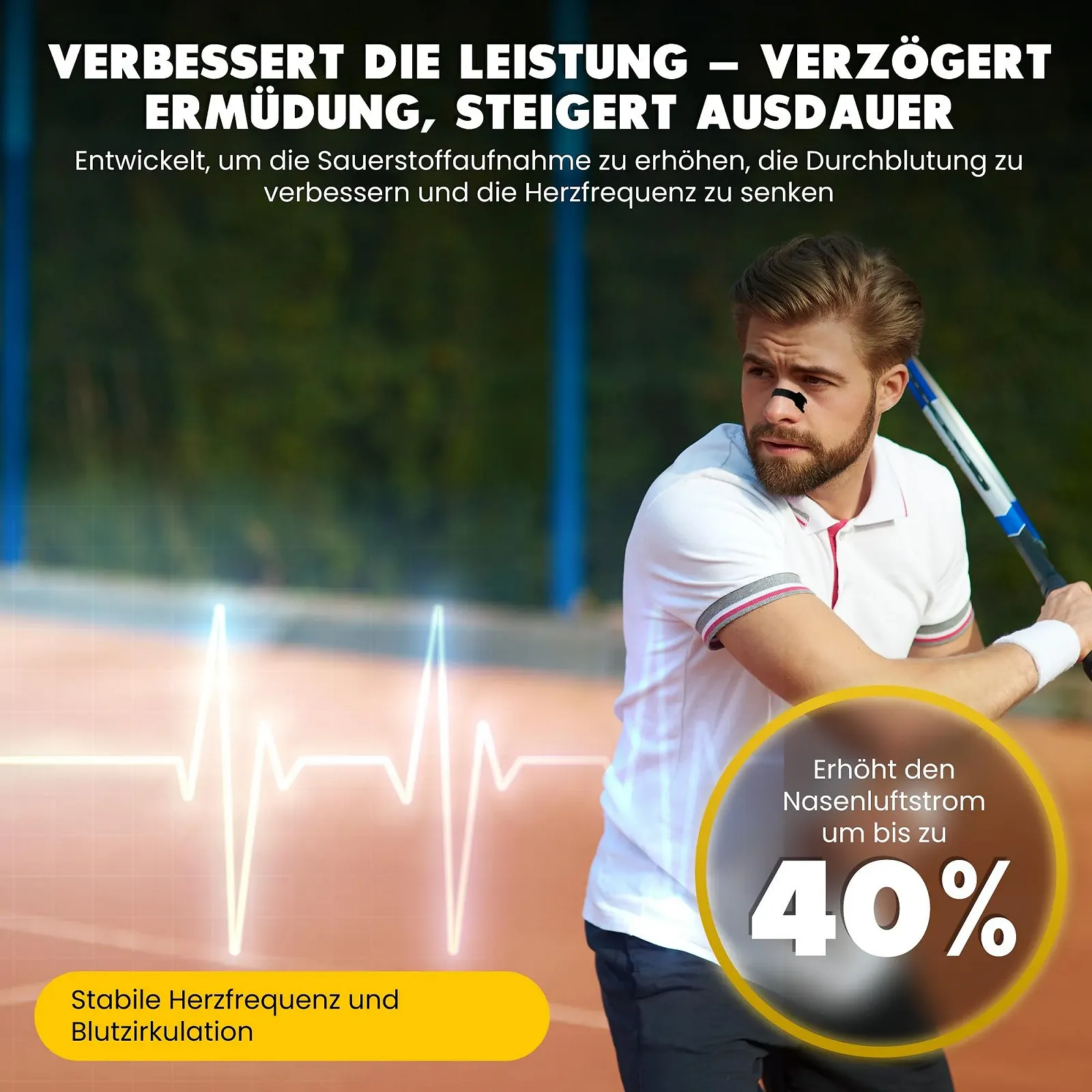 Пластыри на нос Haslom Performance Black, 30 шт., против храпа, максимальная адгезия для спорта и сна., фото №2