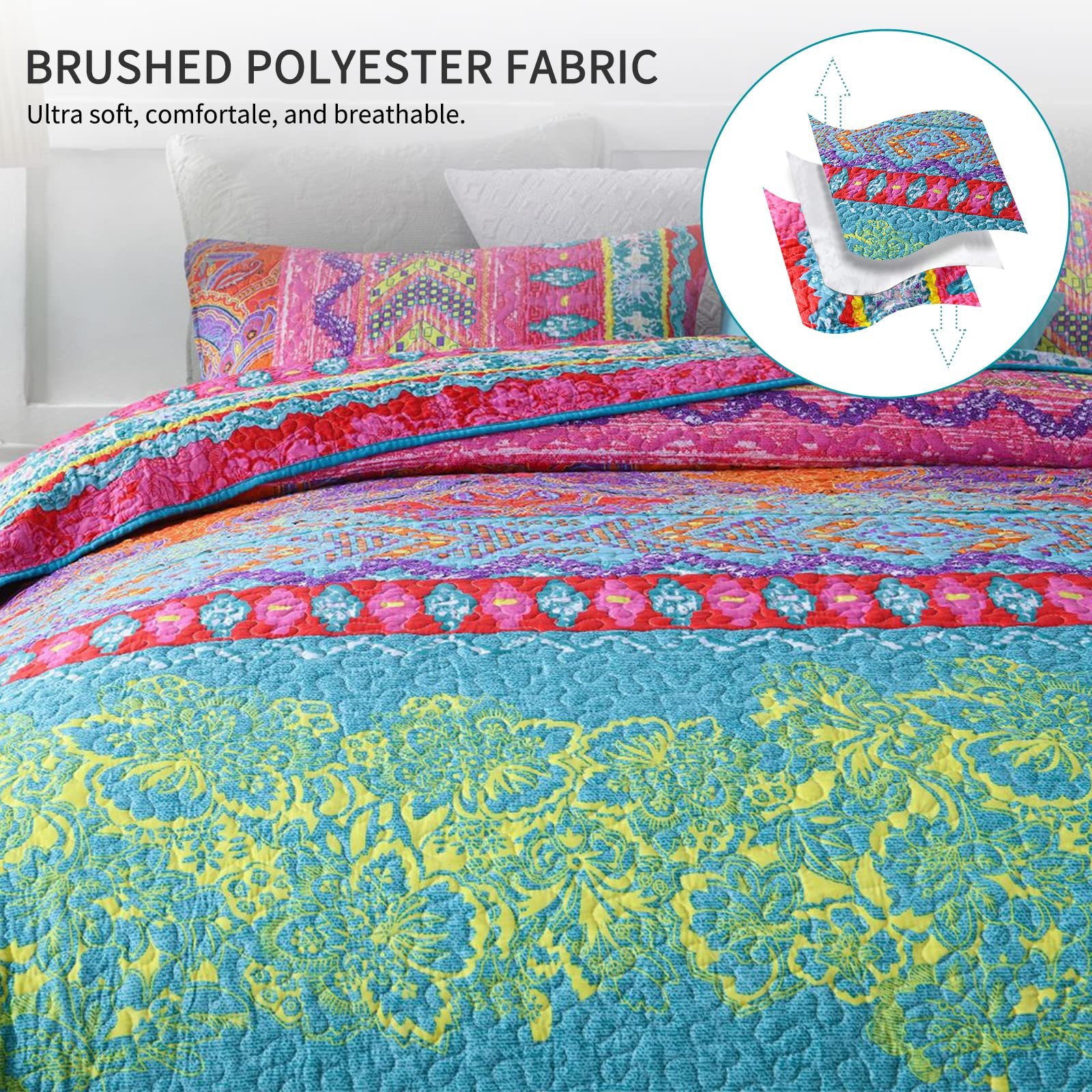 Покривало Qucover Boho Індійський Екзотичний, фото №4 Покривало Qucover Boho Індійський Екзотичний, фото №4