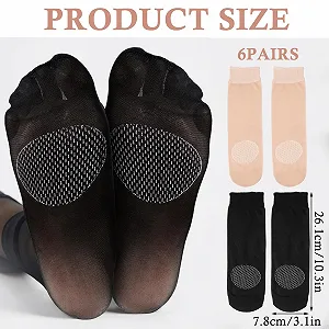 Носки JIEYAO 5D прозрачные нейлоновые тонкие носки с усиленными пальцами (6 пар) synthetic.ua - Фото 1