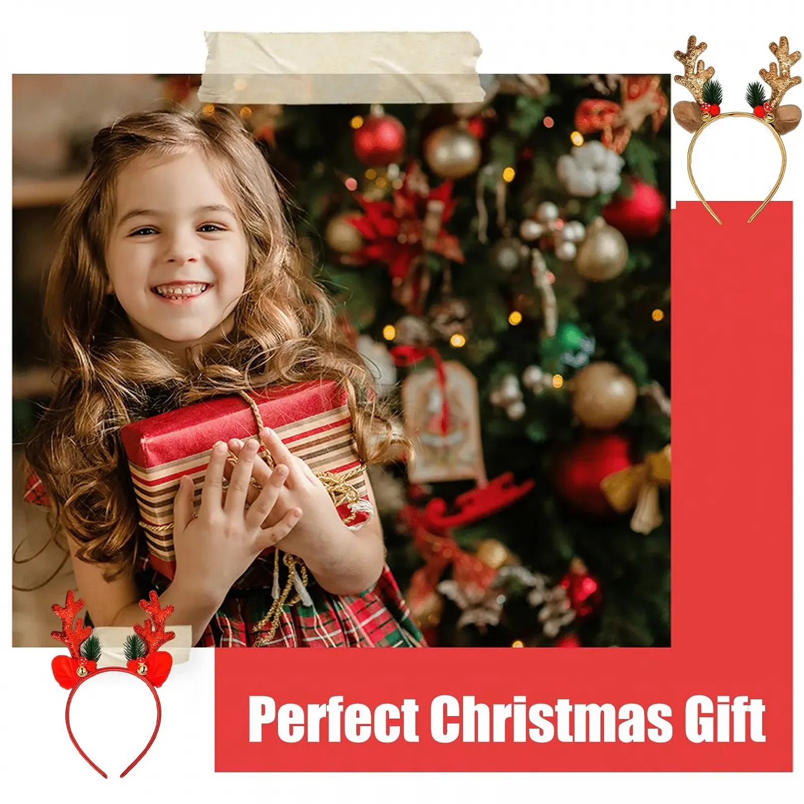 Набор рождественских обручей с оленями., фото №7 Набор рождественских обручей с оленями., фото №7