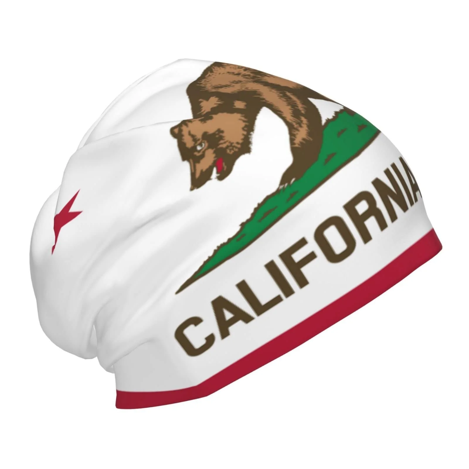 Шапка LOUJIN California Flag Slouchy Подростковая Теплая Вязаная Фото Цвет, One Size, Фото цвет, фото №3