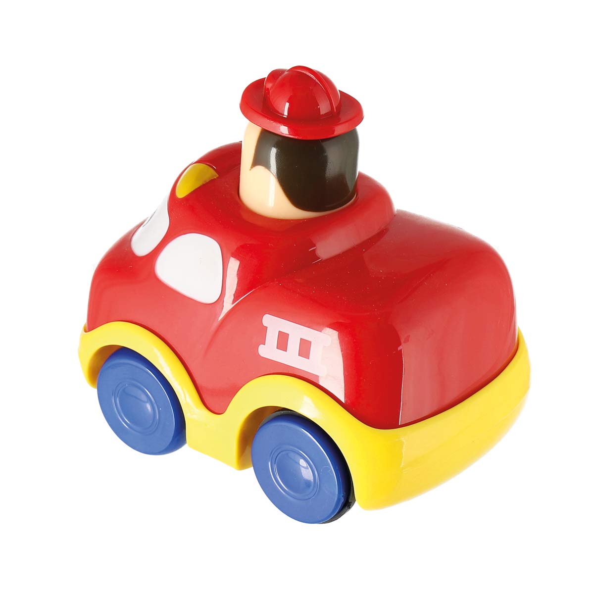 Іграшкова машинка Bieco Push & Go Fire Brigade з заводним механізмом, червона, фото №4